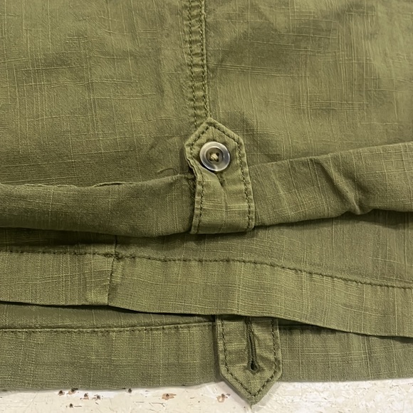Women 4X Shorts Pull On Flat Front Casual Pastel Olive 🫒 Green - Picture 5 of 7